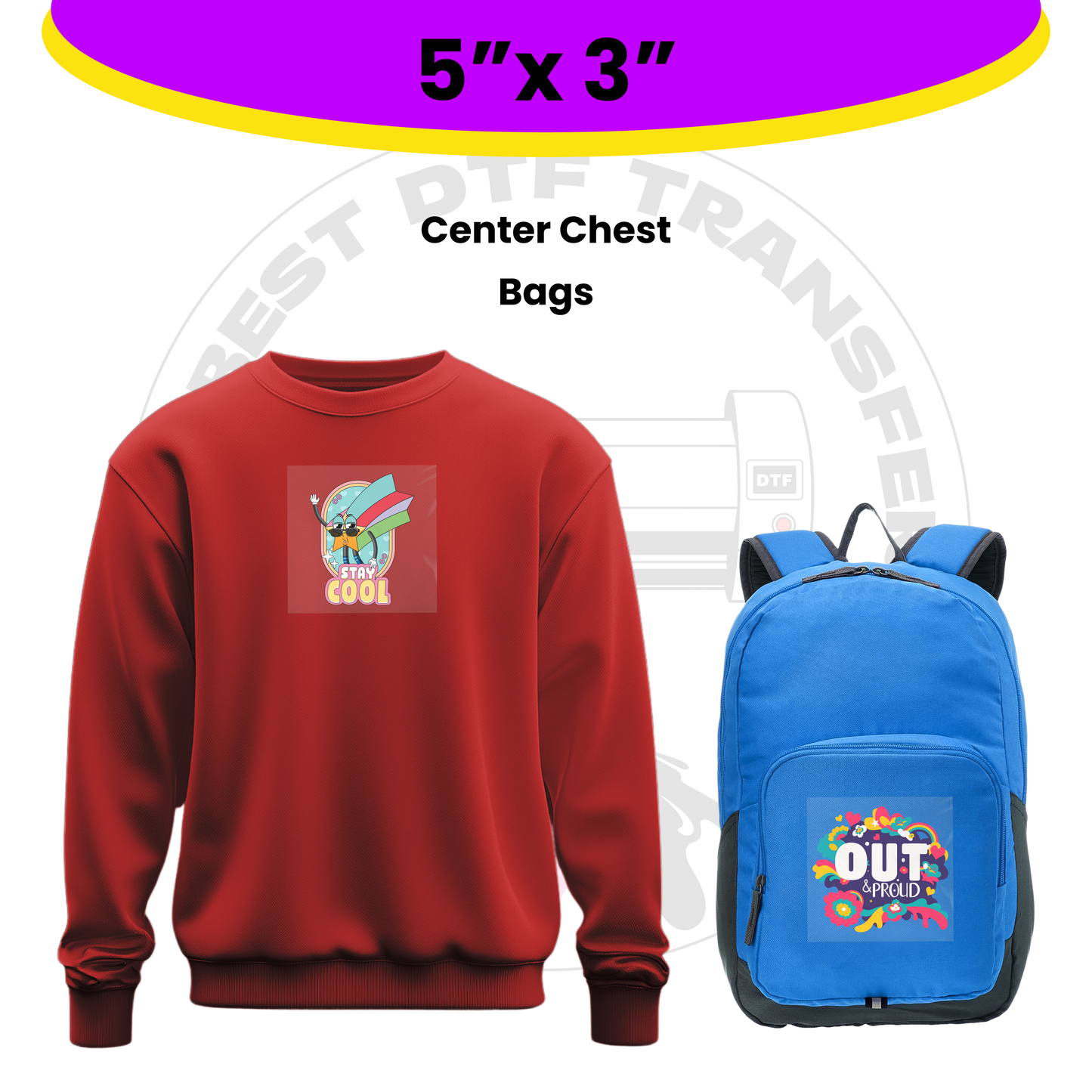 Custom DTF Transfers By Size